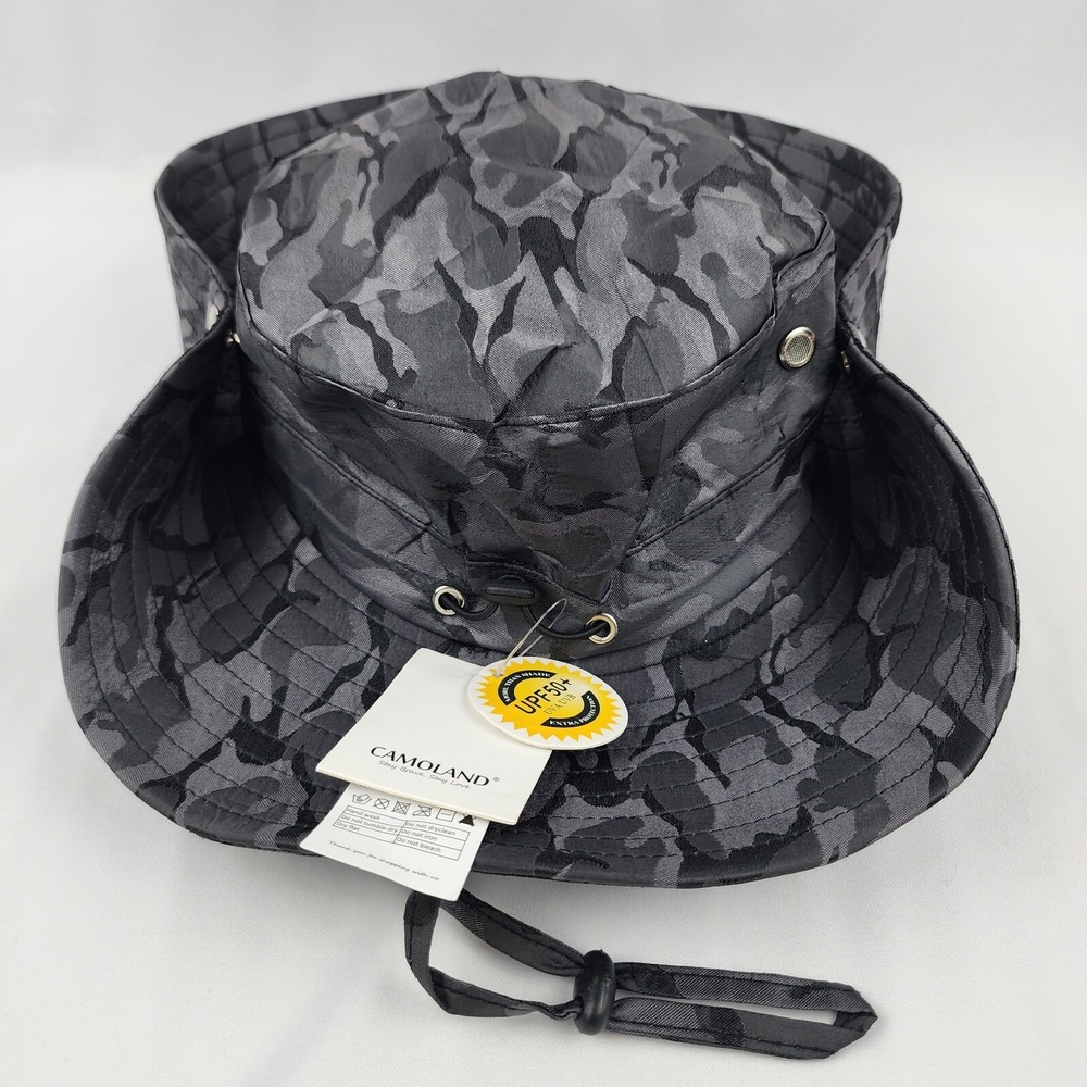 Camoland fishing bucket hat Camo Gray Breathable SPF 50 Fine Polyester Quick Dry - Picture 1 of 6